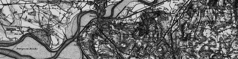 Old map of Halton Brook in 1896