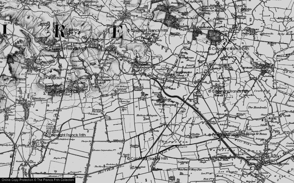Old Map of Halton Fenside, 1899 in 1899