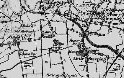 Old map of Halton Fenside in 1899