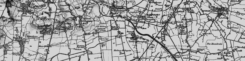 Old map of Halton Fenside in 1899