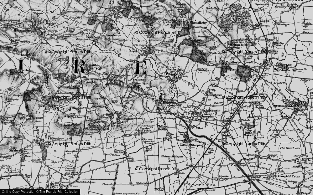 Old Map of Halton Holegate, 1899 in 1899