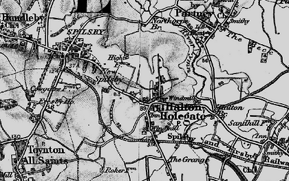 Old map of Halton Holegate in 1899