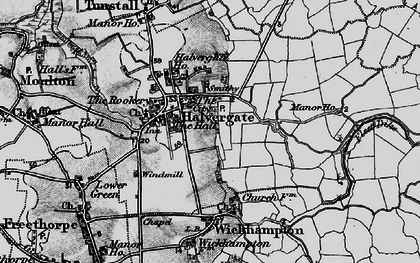 Old map of Halvergate in 1898