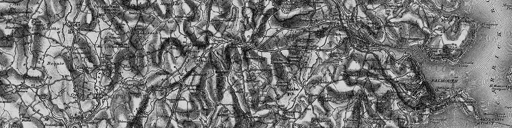 Old map of Halvosso in 1895