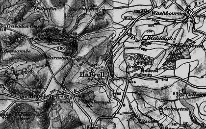 Old map of Halwell in 1897
