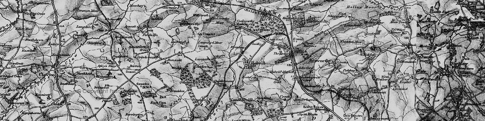 Old map of Halwill in 1895