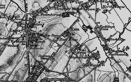 Old map of Ham in 1895