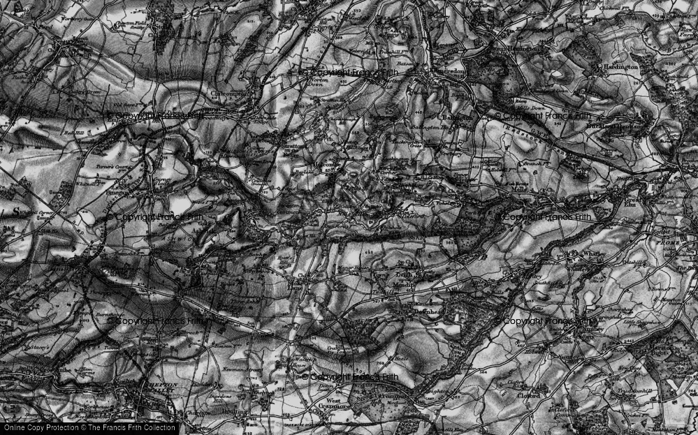 Old Map of Ham, 1898 in 1898