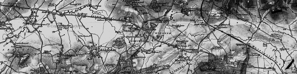 Old map of Ham Green in 1896