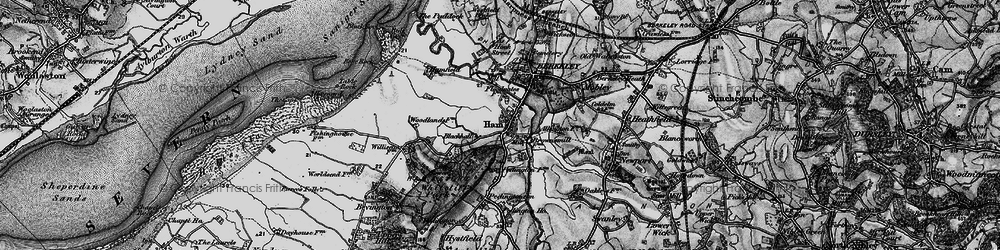 Old map of Ham Green in 1897