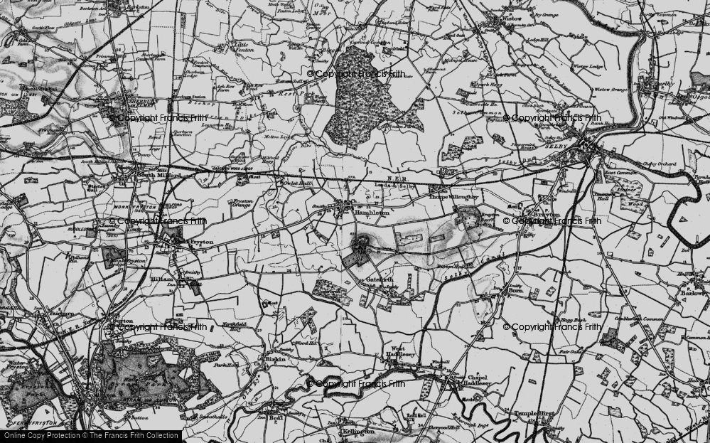 Old Map of Historic Map covering Hambleton Hough in 1895