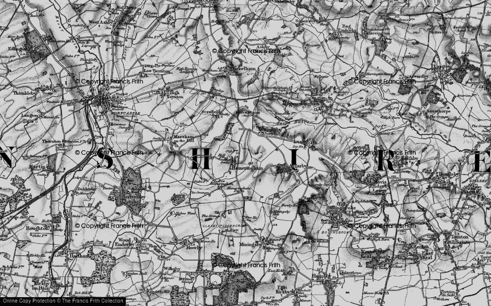 Old Map of Historic Map covering Low Hameringham in 1899