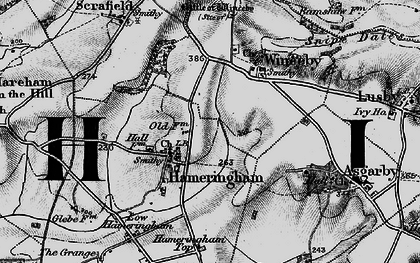 Old map of Hameringham in 1899