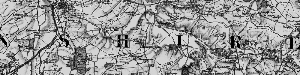 Old map of Hameringham in 1899