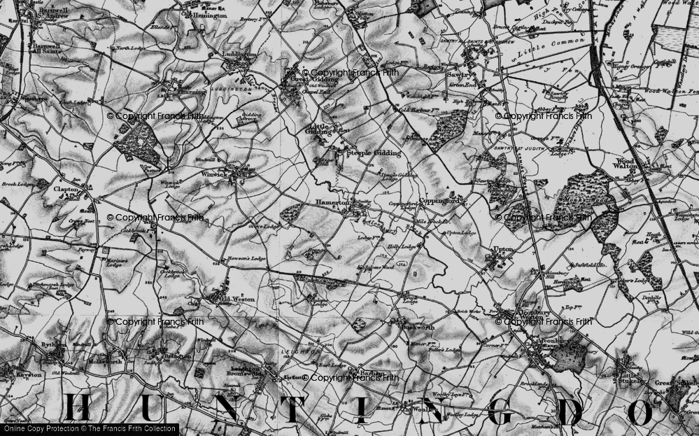 Old Map of Hamerton, 1898 in 1898