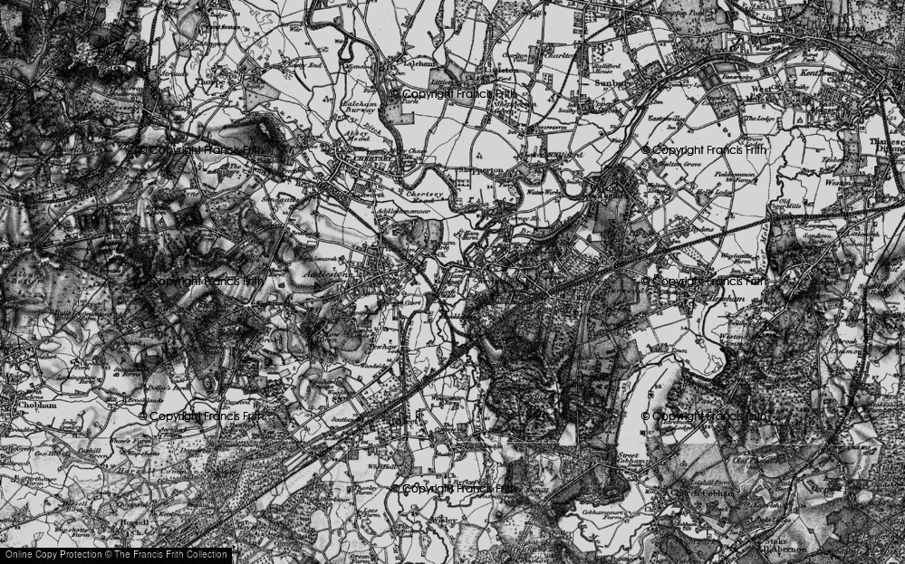 Old Map of Hamm Moor, 1896 in 1896