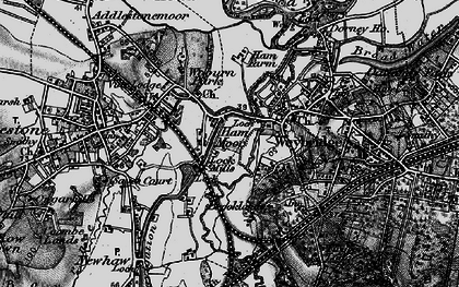 Old map of Hamm Moor in 1896