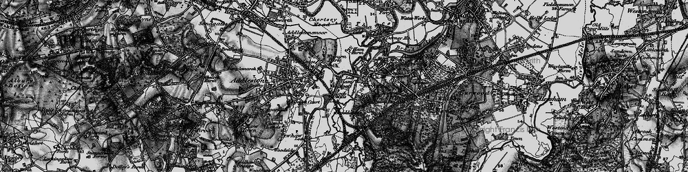 Old map of Hamm Moor in 1896
