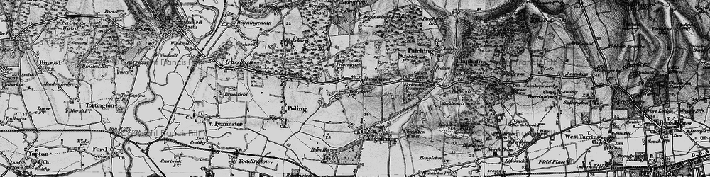 Old map of Angmering Park in 1895