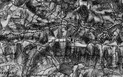 Old map of Old Surrey Hall in 1895