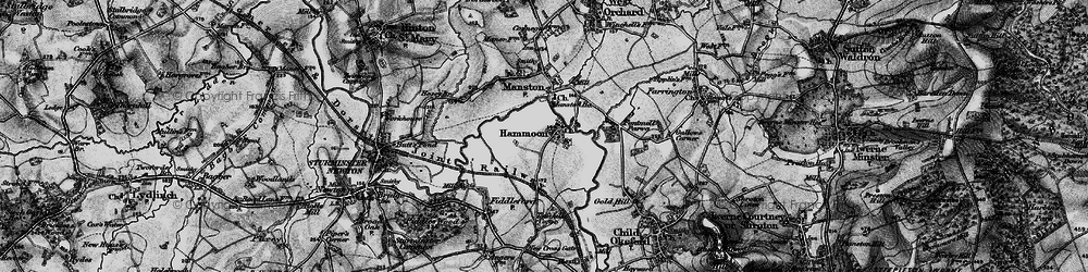 Old map of Hammoon in 1898