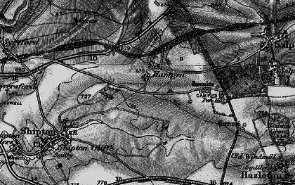 Old map of Hampen in 1896
