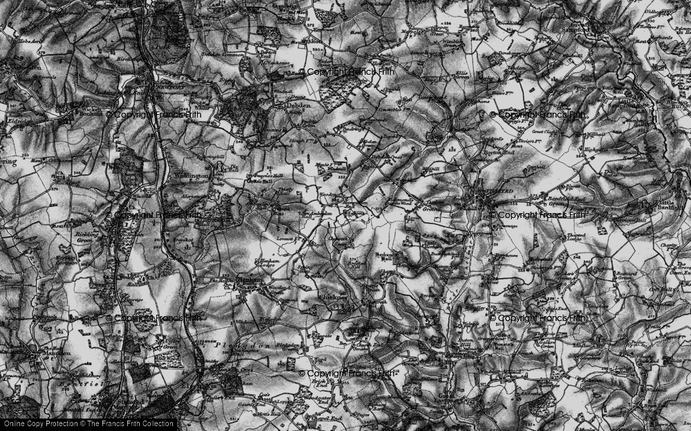 Old Map of Hamperden End, 1895 in 1895