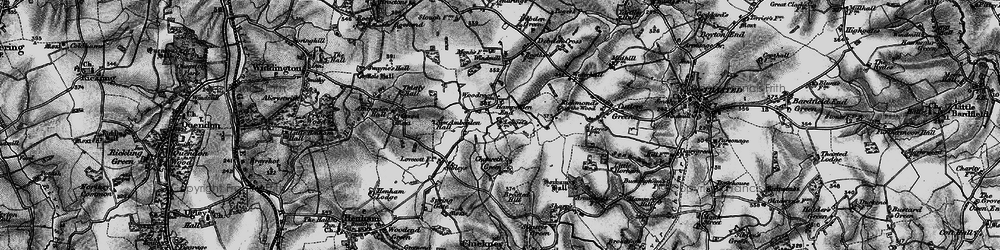 Old map of Hamperden End in 1895