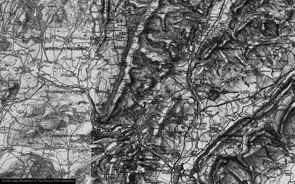 Old Map of Historic Map covering Churchmoor Hall in 1899