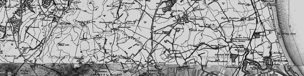 Old map of Whittle Colliery in 1897