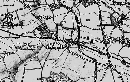 Old map of Hampole in 1895