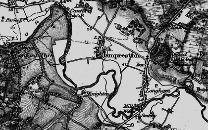 Old map of Hampreston in 1895
