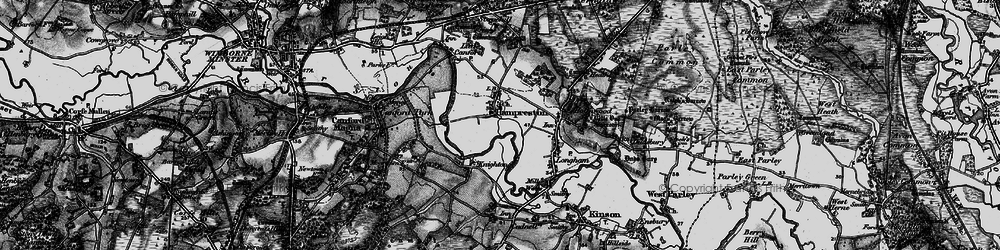 Old map of Hampreston in 1895