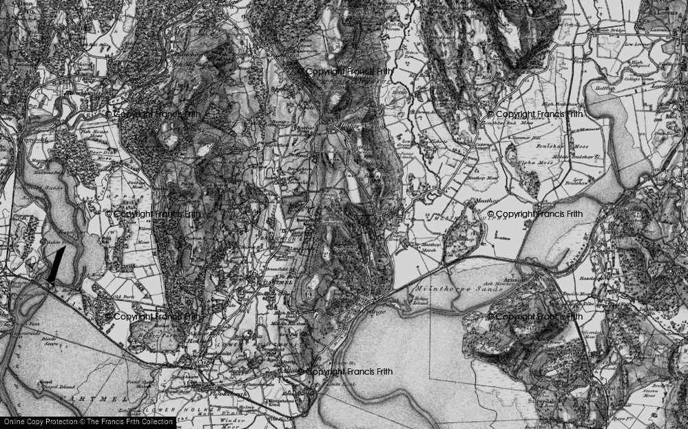 Old Map of Hampsfield, 1898 in 1898