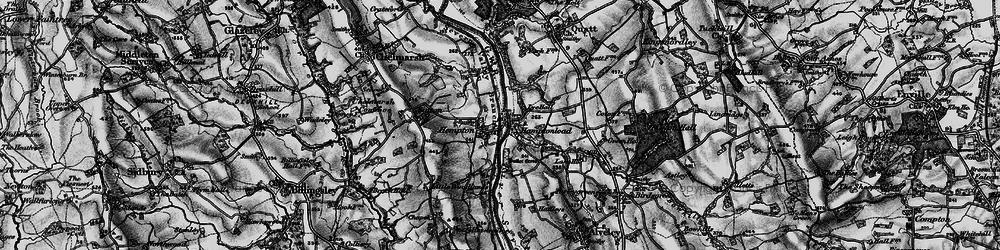 Old map of Butter Cross in 1899