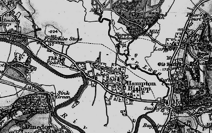 Old map of Hampton Bishop in 1898