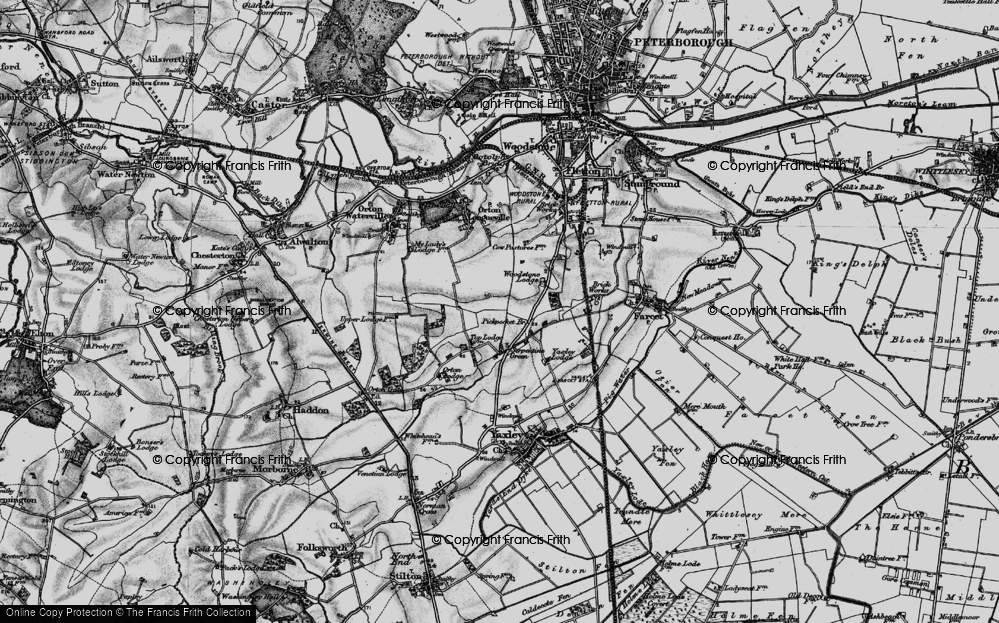Old Map of Hampton Hargate, 1898 in 1898