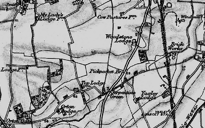 Old map of Hampton Hargate in 1898