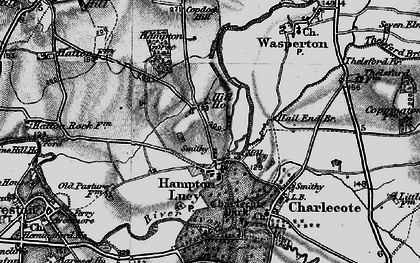 Old map of Hampton Lucy in 1898