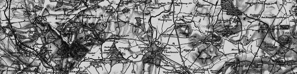 Old map of Hampton Lucy in 1898