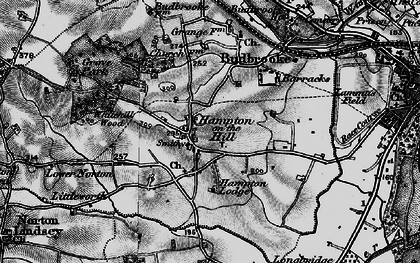 Old map of Hampton on the Hill in 1898