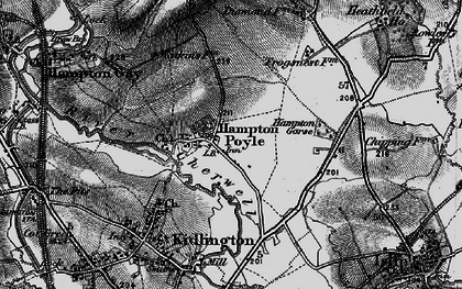 Old map of Hampton Poyle in 1896