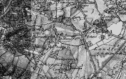 Old map of Hamptworth in 1895