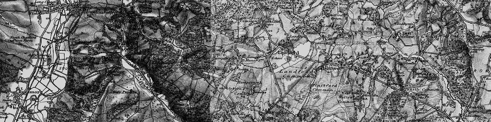 Old map of Hamptworth in 1895
