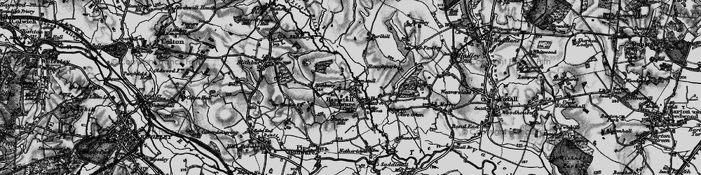 Old map of Braddocks Barn in 1898