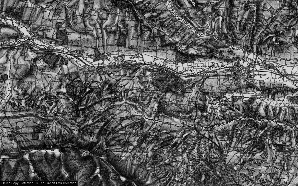 Old Map of Hamstead Marshall, 1895 in 1895
