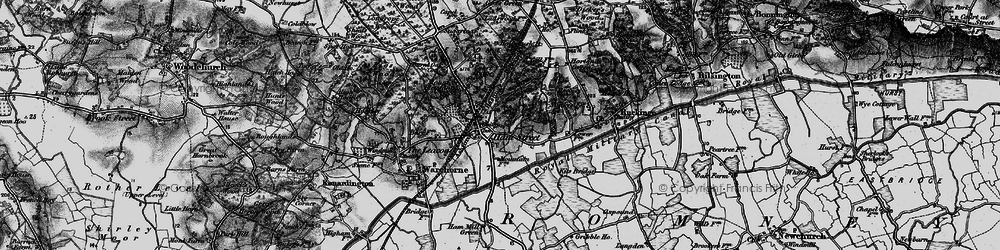 Old map of Hamstreet in 1895