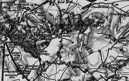 Old map of Hanbury in 1897