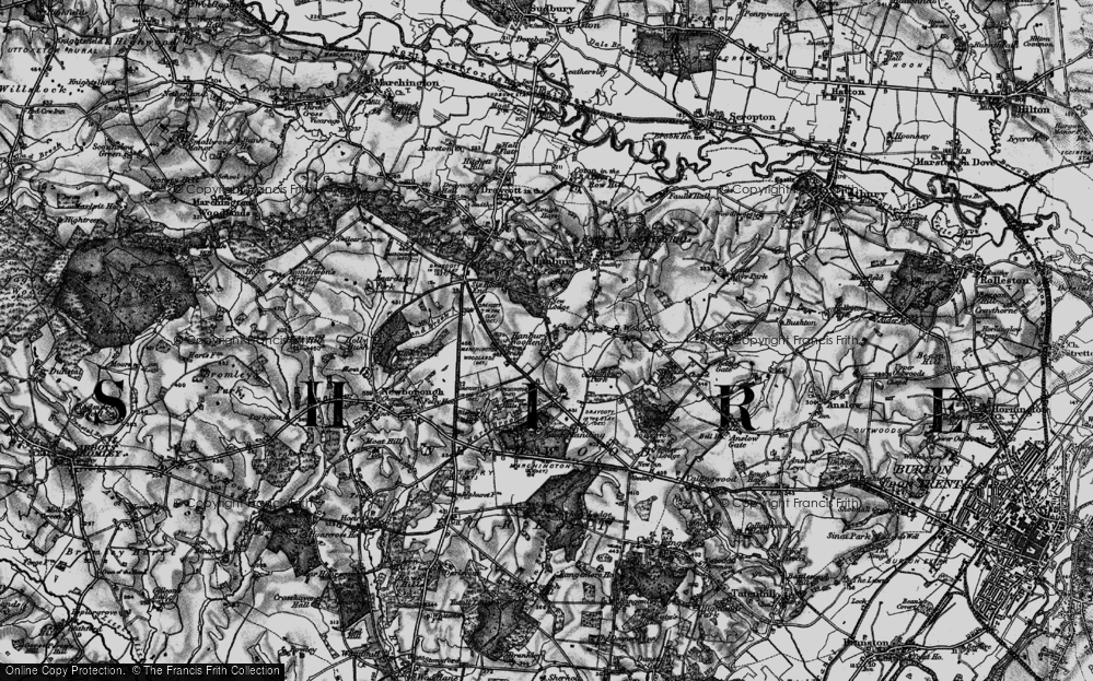 Old Map of Historic Map covering Bolingbroke Wood in 1897