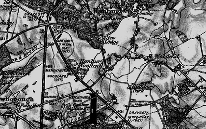 Old map of Hanbury Woodend in 1897
